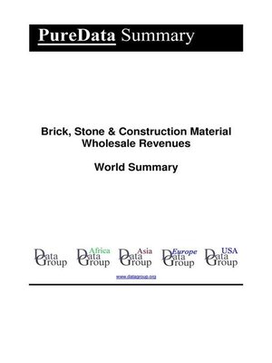 cover image of Brick, Stone & Construction Material Wholesale Revenues World Summary